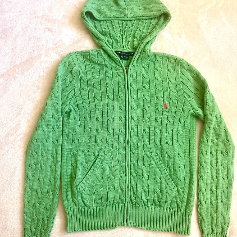 Ralph Lauren Green Zip Up Sweater / Ralph Lauren sports